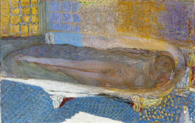 Bonnard's partner, Marthe de Méligny, lying in the bath