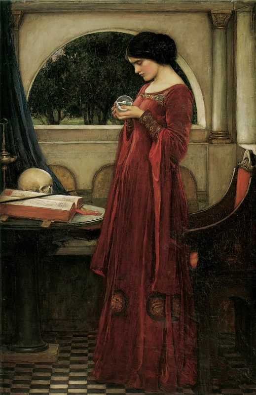 John_William_Waterhouse_-_The_Crystal_Ball_-_(MeisterDrucke-996093)